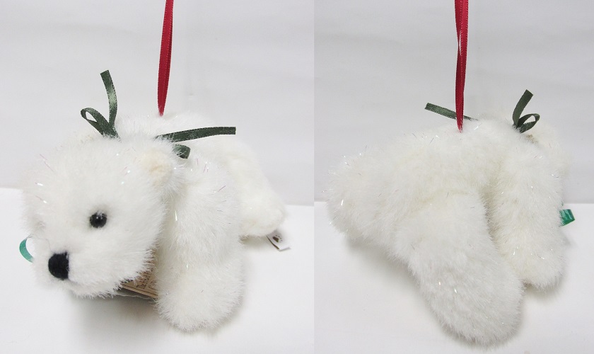 562946 Boyd's Polar Bear<br> Green Ribbon Ornament<br>(Click on picture for full details)<br>